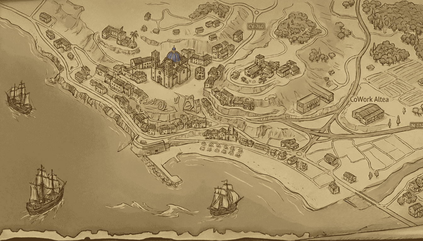 Map style image for Cowork Altea